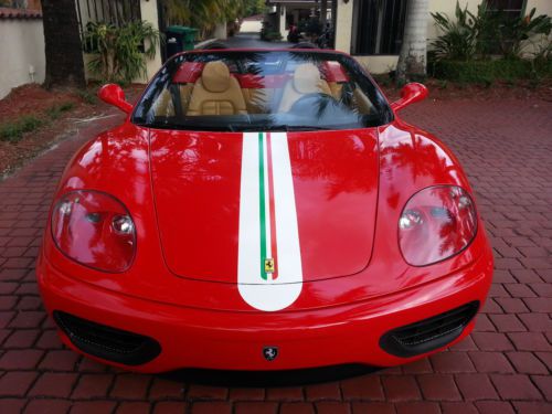 Red ferrari 360 spider convertible, tan interior f-1