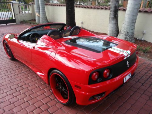 Find Used Red Ferrari 360 Spider Convertible Tan Interior F