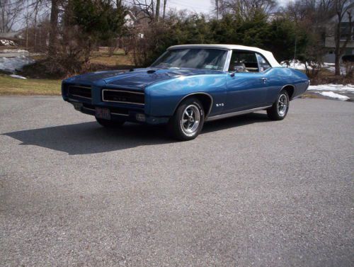 1969 PONTIAC GTO CONVERTIBLE NUMBER MATCHING PHS DOCUMENTS, image 1