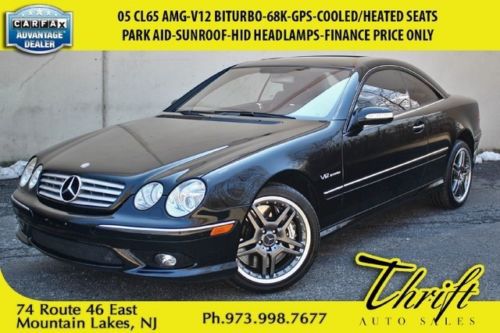 05 cl65 amg-68k-gps-cooled/heated seats-park aid-sunroof-finance price only