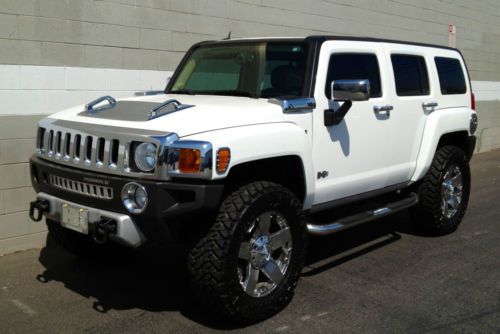 2008 hummer h3 highly optioned/upgraded 4x4 tan leather headrest tv/dvd