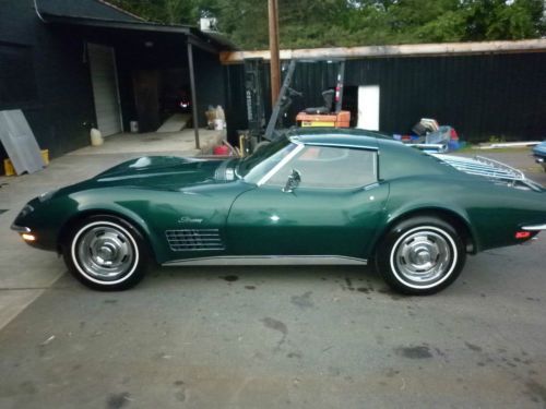1971 chevrolet corvette stingray 4 speed c3 green coupe survivor ncrs vette