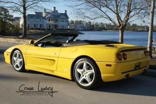 Ferrari 355 spider 6 speed manual loaded leather 37 in stock yellow 2 owner