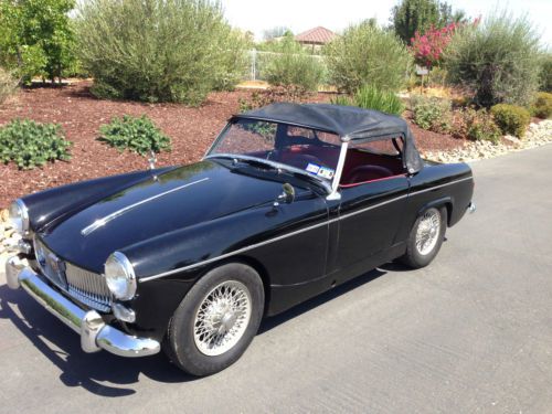 Mg, midget, 1963, classic car, convertible, 2 seats, excellent condition, black