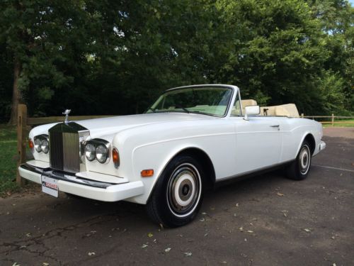 1988 corniche ii convertible ivory white / beige leather nardi wheel low miles