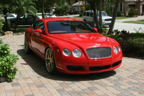 2005 bentley continental gt coupe. st, james red 22inch wheels fully serviced