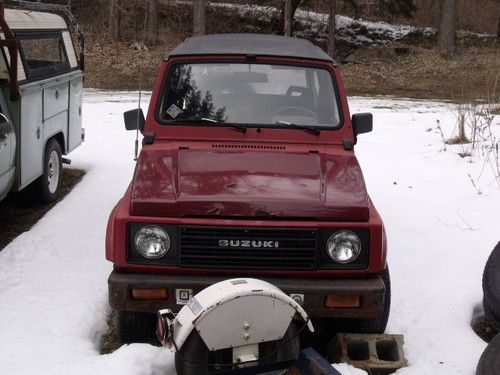 1987 suzuki samurai-red-4x4-5 speed-soft top,on/off road-like geo tracker