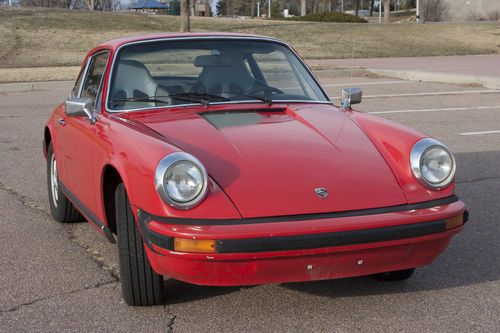 1976 porsche 912e - guards red - 200556 mi. - excellent driver - much work done