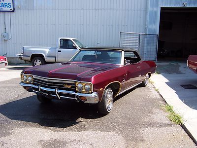 1970 chev. convertible   low rider  red with hydraulic