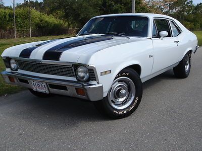 1971 chevy nova ss tribute #'s matching v8 factory air ps pb cowl hood stripes