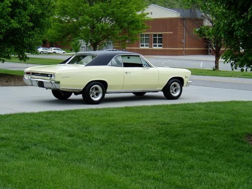 1966 chevrolet chevelle ss ... real 138 .. factory 4 speed .. real yellow car ..