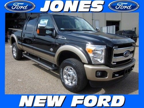 New 2013 ford super duty f-350 4wd crew cab king ranch diesel msrp $63875 black