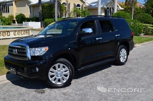 2012 toyota sequoia platinum 4wd**dvd**camera**sunroof**navi**tow pack**loaded!!