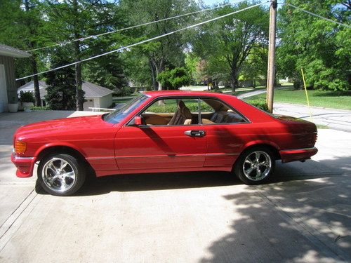 1984 mercedes 500 sec  red and beautiful, all orginal, 78k miles ,3rd owner