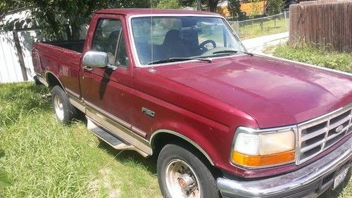 Red, standard cab, stick shift, would be great for parts or restoration.