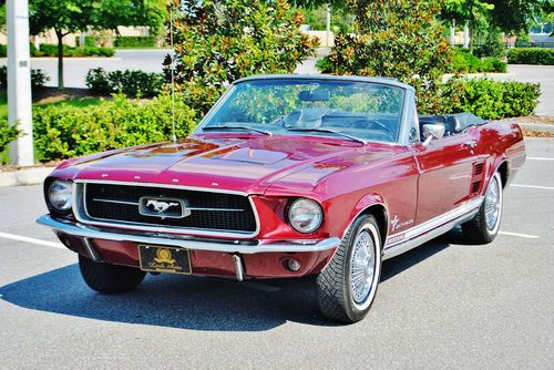 Spectacular 1967 ford mustang convertible sprint 6cly auto documented no reserve