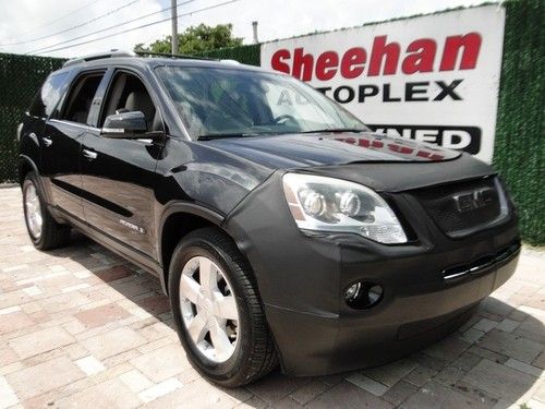 2008 gmc acadia 1 owner slt-1 low mileage 7 pass lthr dual roofs! automatic 4-do