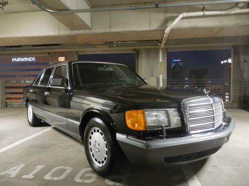 1990 mercedes-benz 300sel...black on black...81k miles...excellent condition..fl