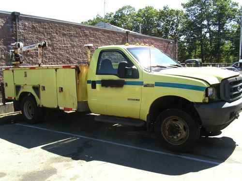 2001 ford f-450 7.3l turbo diesel utility body crane runs great 3 day no reserve