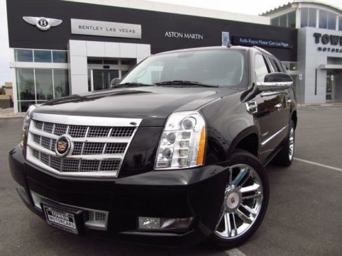 2013 cadillac escalade hybrid platinum black/black rear tv/dvd 3rd row seats