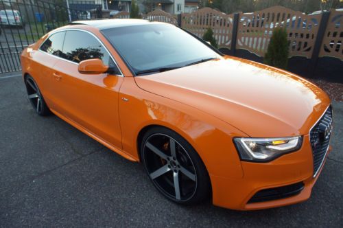 Custom 2012 audi a5, glut orange, 20 concave wheels, facelift, salvage