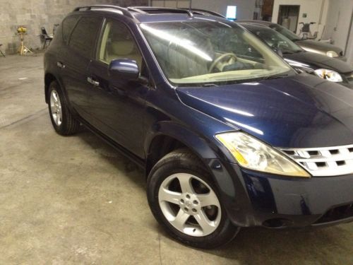 2004 nissan murano awd loaded leather monroof low miles salvage title,no reserve