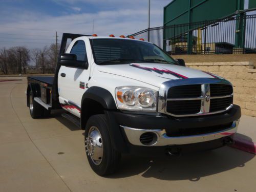 2008 dodge 4500 hd 11.5 foot flat bed texas own one owner fully service