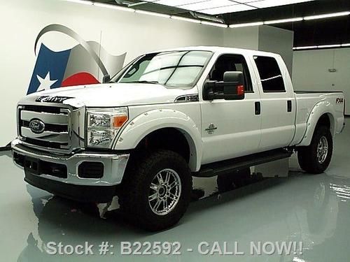 2012 ford f-350 diesel crew 4x4 fx4 leather goose 48k! texas direct auto