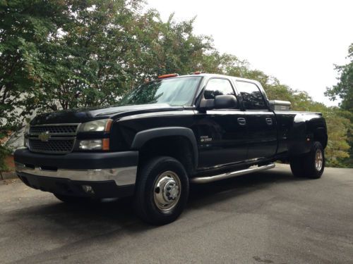 2005 chevrolet silverado 3500 diesel 4x4 dually leather black crew cab