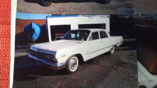 1963 chevrolet impala 4 dr white excellent condition, new paint job