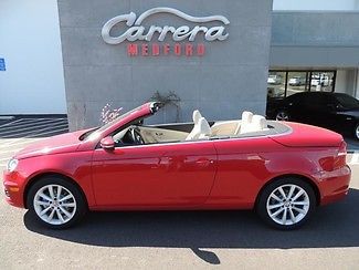 2012 volkswagen eos hard top convertible red/tan only 101 miles!!