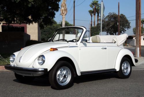 California original, 1978 vw super beetle convertible, &#034;triple white edition&#034; a+