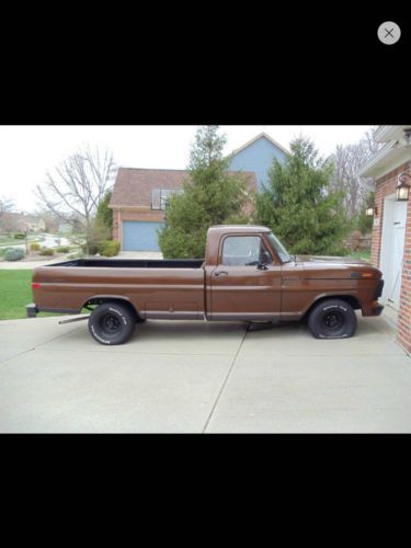 1970 ford f100 sport custom, 41,867 miles, auto, leather, brown