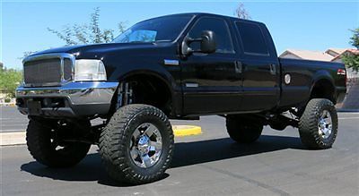 2001 ford f250 7.3l diesel lifted crew 4x4 xlt long bed low mile very clean!!!