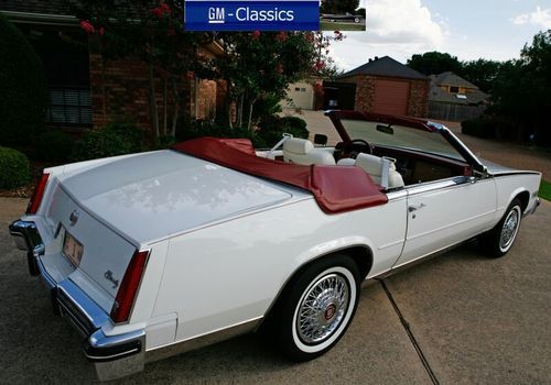 1984 cadillac eldorado convertible - collector investment level 1985 3x white