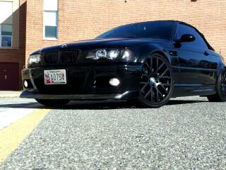 Bmw m3 black wheels convertible e46 tsw angel eyes