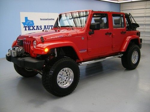 We finance!!!  2009 jeep wrangler unlimited x 4x4 auto soft top lift kit tow cd!