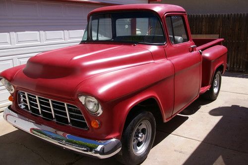 1955 chevy pickup short bed half ton  3100 big back window 56 57