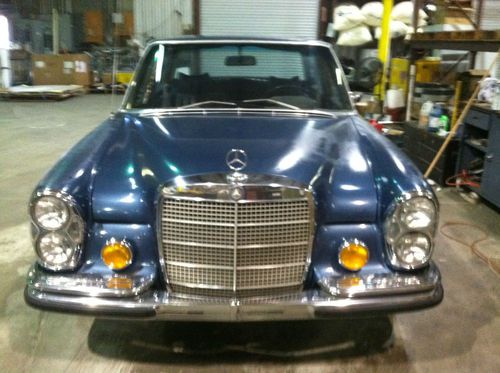 Rare 1970 mercedes 300 sel 6.3 liter engine blue leather interior no reserve