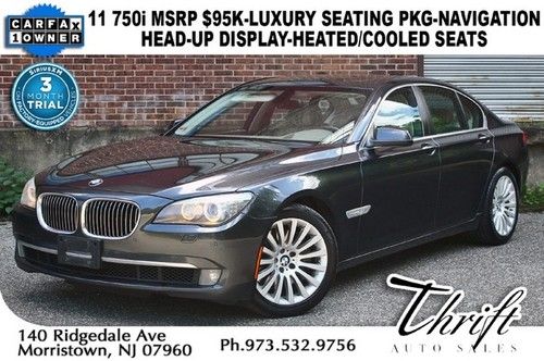 11 750i xdrive-luxury seating pkg-head-up display-navigation-heated/cooled seats