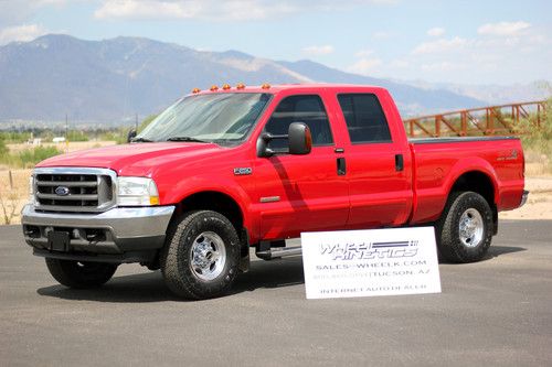 2004 ford f250 diesel 4x4 fx4 lariat crew cab new egr moonroof leather see video