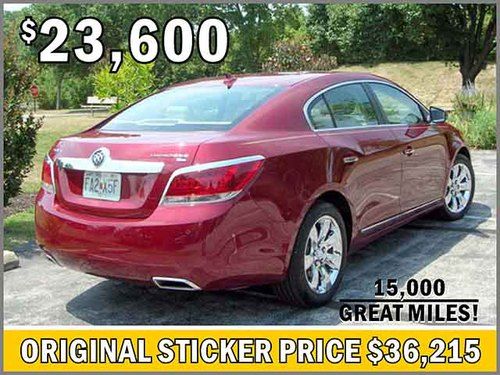 2010 buick lacrosse cxs sedan 4-door 3.6l - 15k miles - superb luxury car!