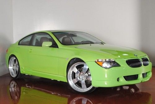2004 bmw 645 ci lambo green hre wheels fully serviced navigation unique