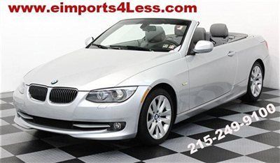 Convertible 2011 328i bmw xenons real leather heated seats ipod low miles silver