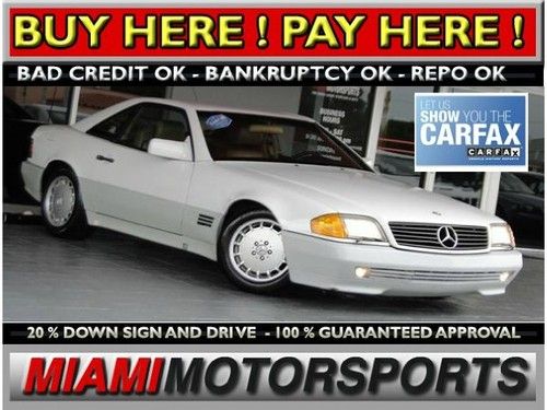 1990 mercedes-benz 300sl automatic 2-door convertible hard top leather and more.