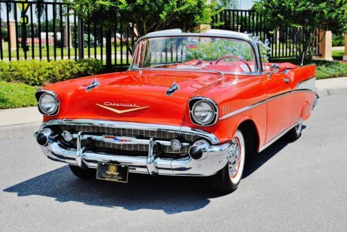 Magnificent restored 1957 chevrolet bel air convertible one of the best must see
