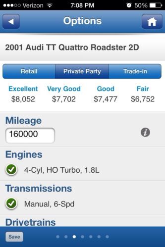 Custom audi tt quattro convertible roadster awd!! way below kbb!!!!!