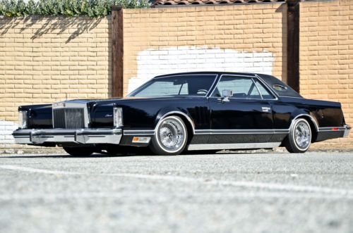1979 lincoln continental mk5 slammed on air ride one owner only 49k miles black