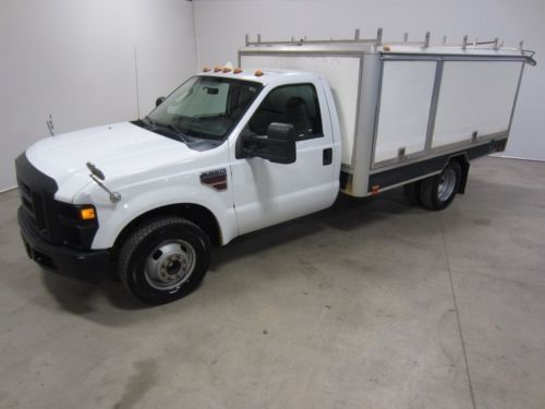 08 ford f-350 box truck power stroke turbo diesel dually 2wd 1owner 80+ pics