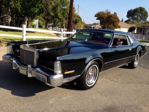 1973 lincoln mark iv black and red sharp car 3 bar wire wheels no rust nice car